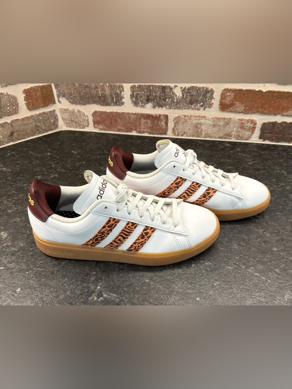 Women’s Adidas Grand Court 2.0 'Hazy Copper Zebra’, Style: IH7763), Size 9.5